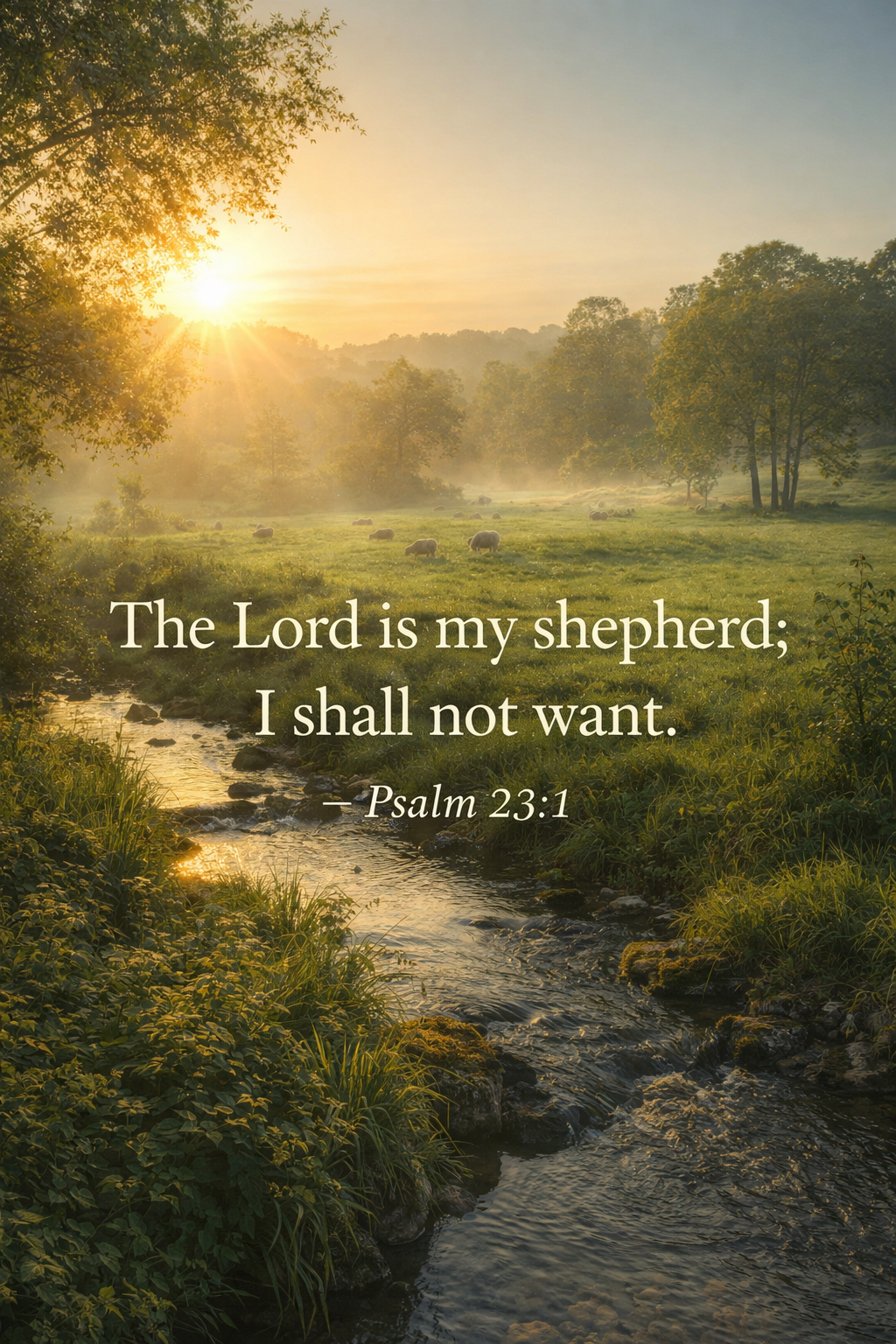 Psalm 23:1 — The Lord is My Shepherd
